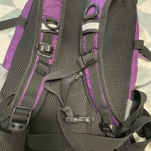 Purple and Black Padded Backpack with Adjustable Straps